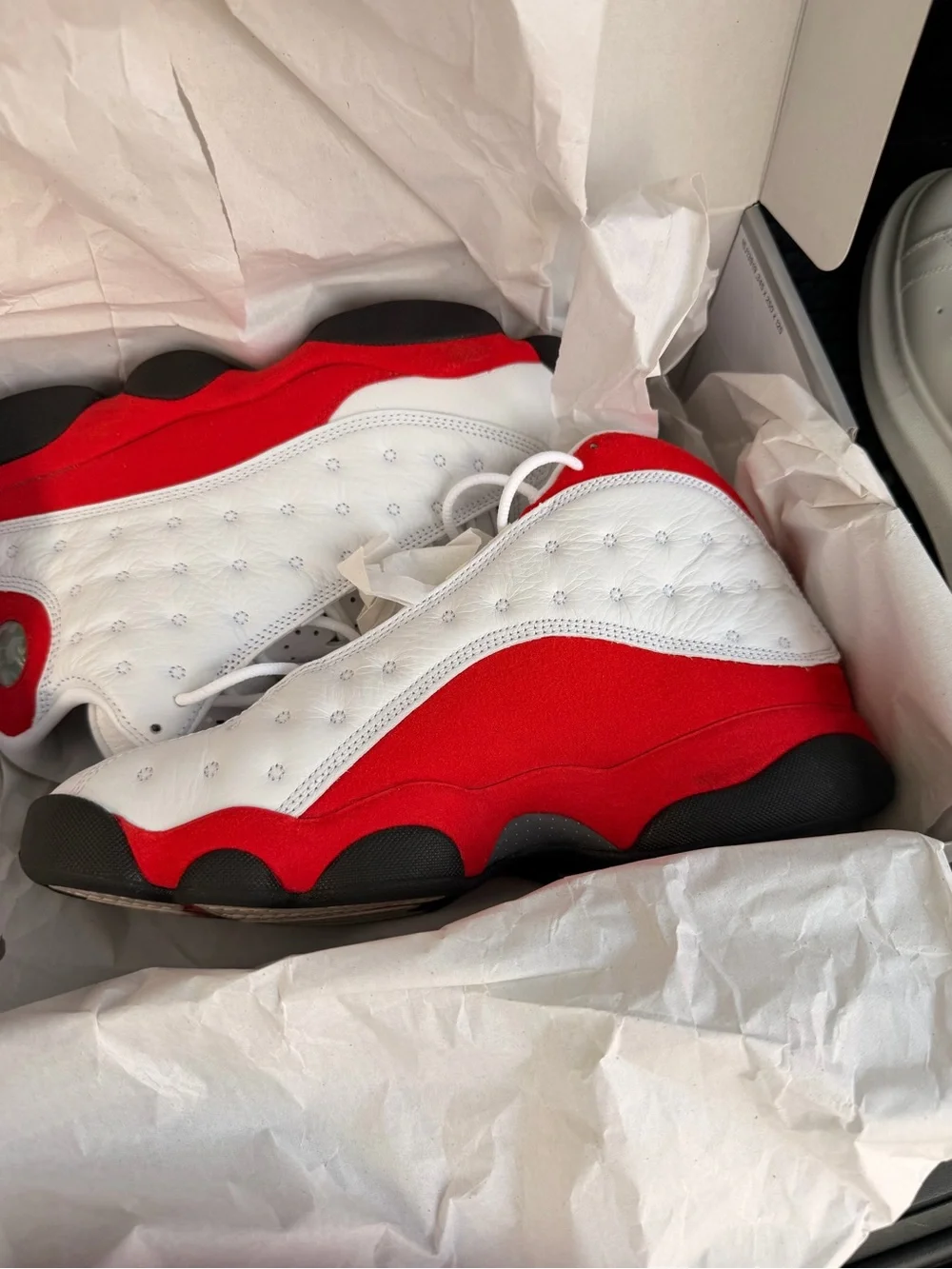 Men’s White and Red jordan 13 Sneakers - Brand: Unknown